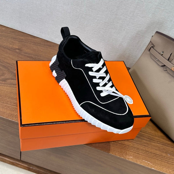 HM 26S Bouncing Sneaker In Black mix White Suede 543814