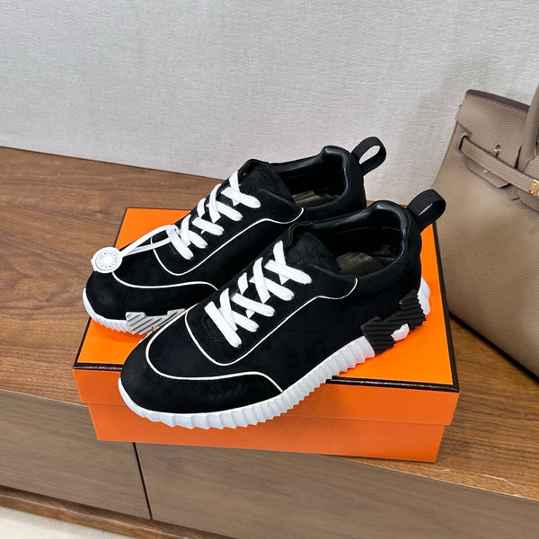 HM 26S Bouncing Sneaker In Black mix White Suede 543814