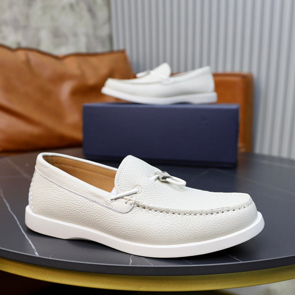 CD ODEON DRIVER LOAFER WHITE GRAINED CALFSKIN