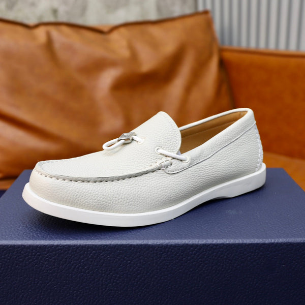 CD ODEON DRIVER LOAFER WHITE GRAINED CALFSKIN