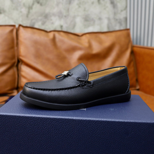 CD ODEON DRIVER LOAFER BLACK GRAINED CALFSKIN
