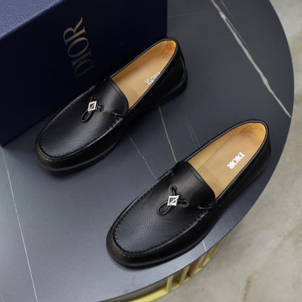 CD ODEON DRIVER LOAFER BLACK GRAINED CALFSKIN