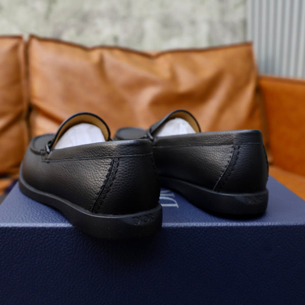 CD ODEON DRIVER LOAFER BLACK GRAINED CALFSKIN