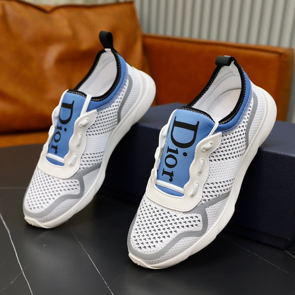 CD B21 Sneaker White Blue Knitted 643605