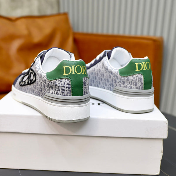 CD LOW TOP BASIC SNEAKER NAVY AND WHITE JACQUARD