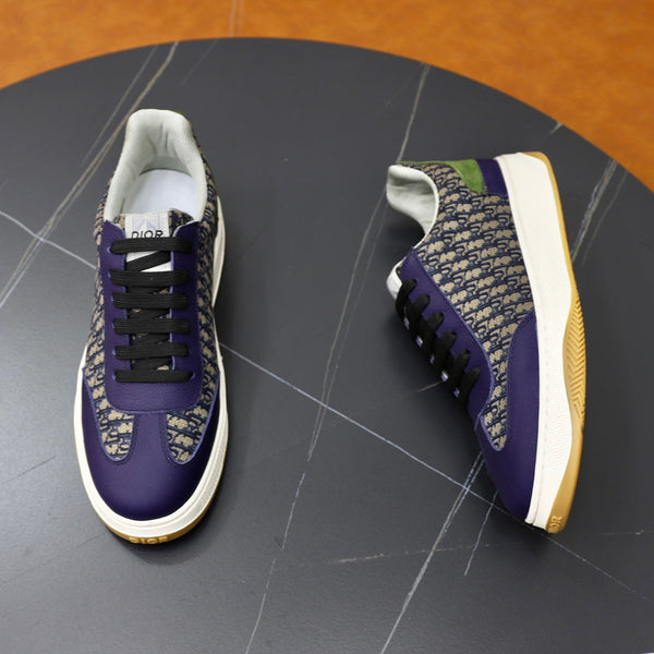 CD HOMME SNEAKERS NAVY CALFSKIN AND JACQUARD