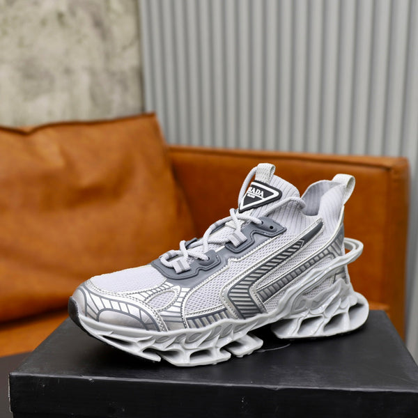 PRA RUNNING SHOES BLADE IN SILVER BREATHABLE MESH