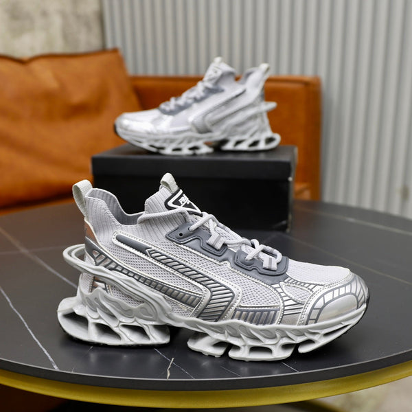 PRA RUNNING SHOES BLADE IN SILVER BREATHABLE MESH