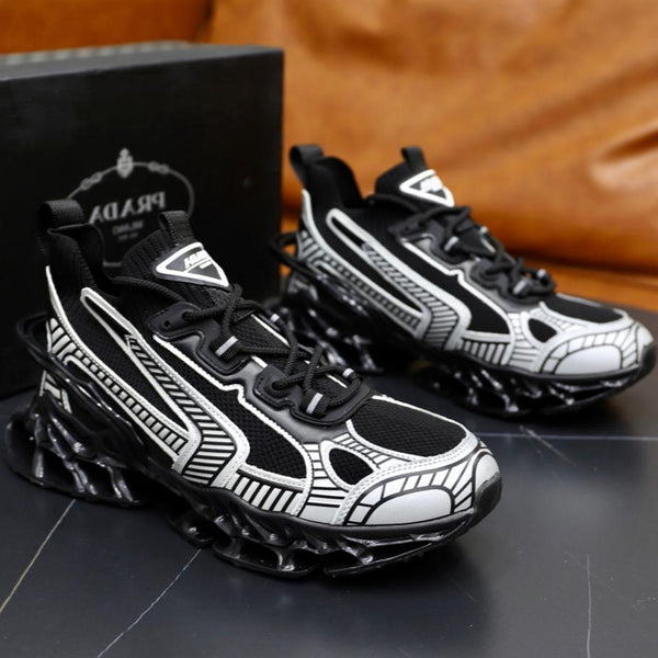 SCARPE DA RUNNING PRA BLADE IN RETE TRASPIRANTE MIX NERO BIANCO
