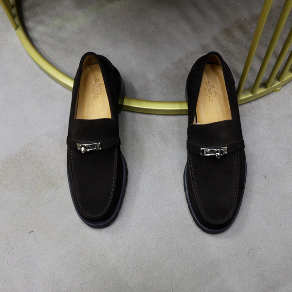 HM Men's Icone Loafer Dark Brown Suede 714426