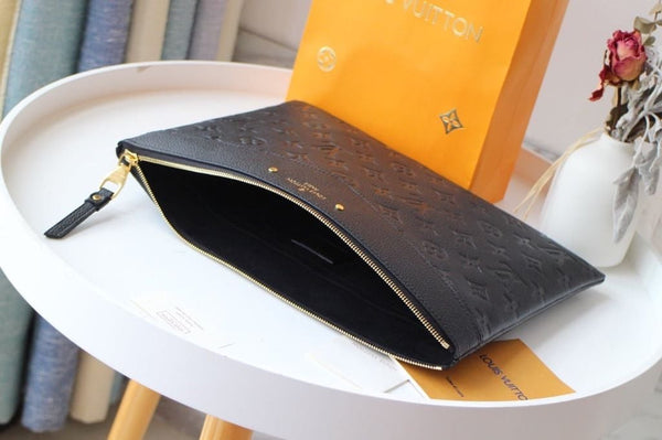 LV M62048 Daily Pouch Black Monogram Empreinte Cowhide