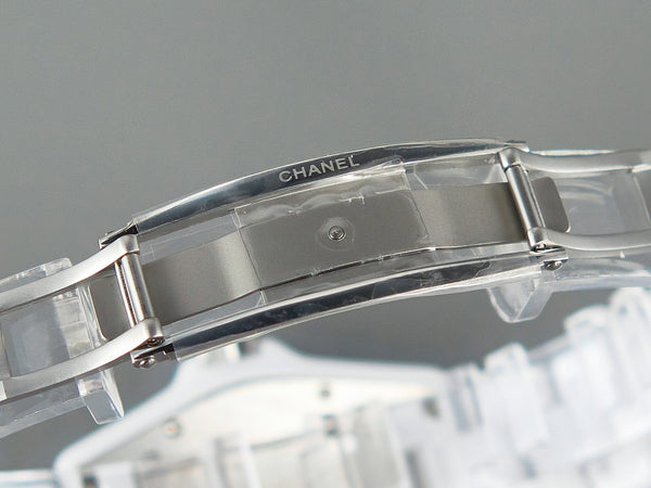 J12 Date Quartz White Ceramic Stainless Graffiti Limited