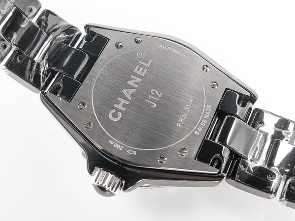 J12 Automatic Black Ceramic Black Numerals Black Dial Black Steel Hands