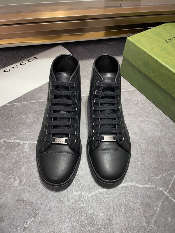 GG Men's Boots Black Lamskin 537088