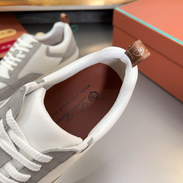 LP NEWPORT WALK SNEAKERS WHITE AND GRAY SUEDE