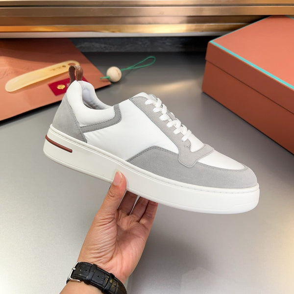 LP NEWPORT WALK SNEAKERS WHITE AND GRAY SUEDE