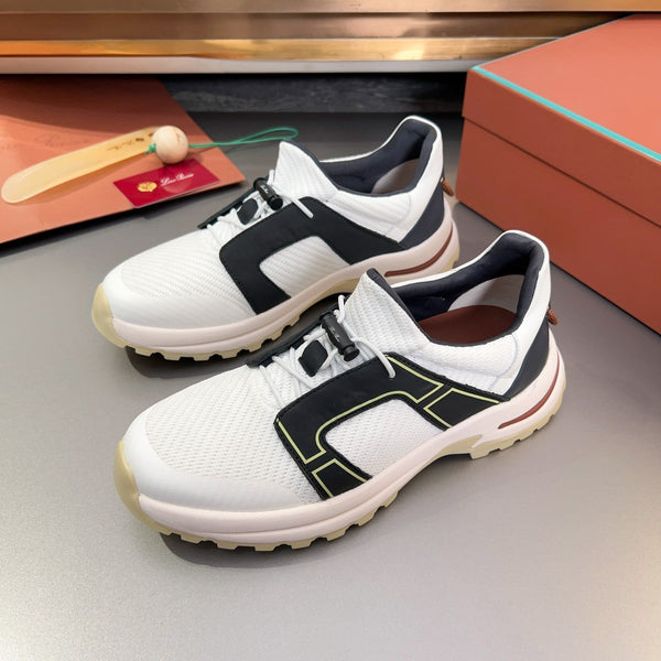 LP TRAIL HIKER WALK SNEAKER BLACK AND WHITE MESH BREATHABLE