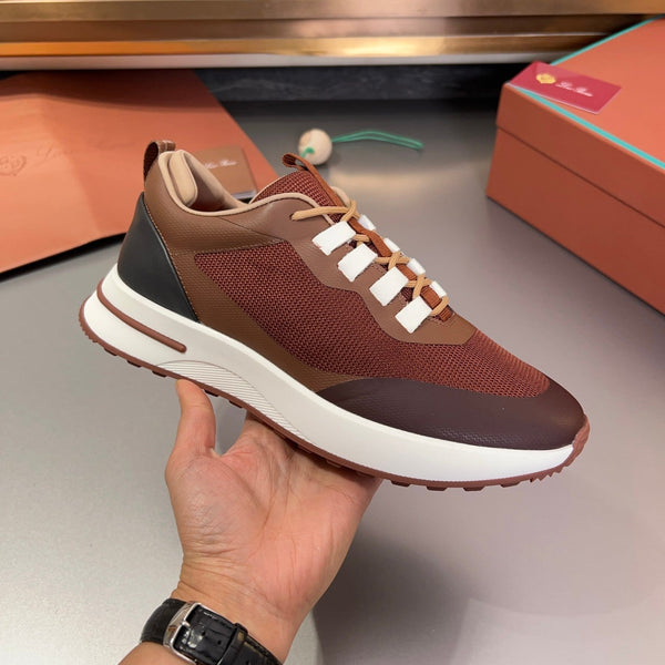 LP BRUNELLO SNEAKERS MARRONE E CIOCCOLATO MESH TRASPIRANTE