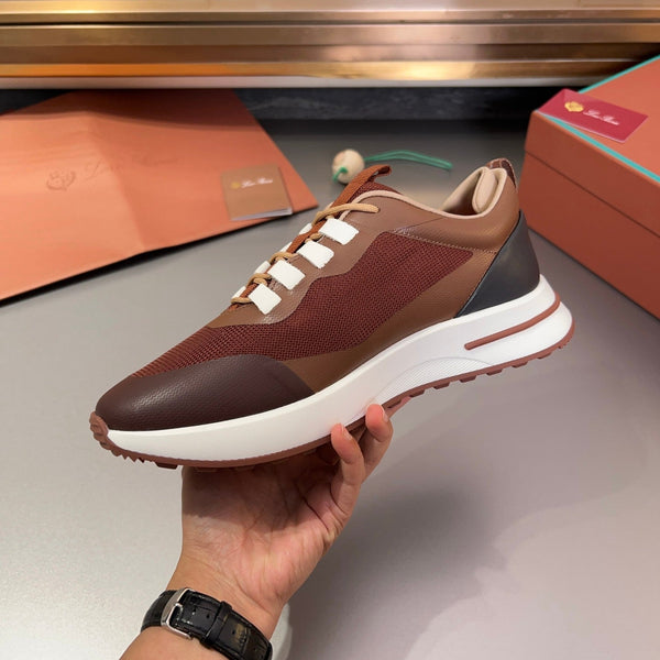 LP BRUNELLO SNEAKERS MARRONE E CIOCCOLATO MESH TRASPIRANTE