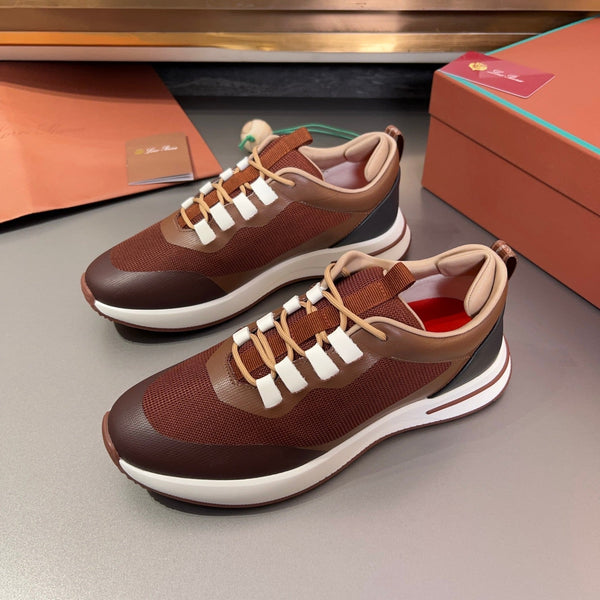 LP BRUNELLO SNEAKERS MARRONE E CIOCCOLATO MESH TRASPIRANTE