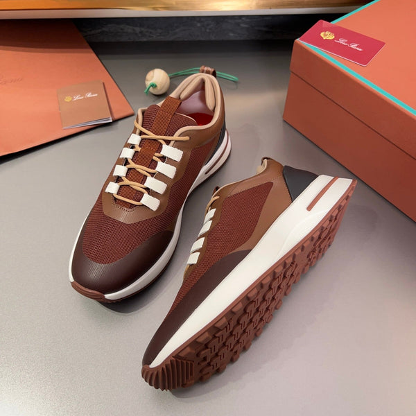 LP BRUNELLO SNEAKERS MARRONE E CIOCCOLATO MESH TRASPIRANTE