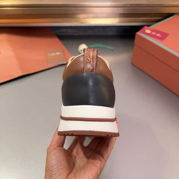 LP BRUNELLO SNEAKERS MARRONE E CIOCCOLATO MESH TRASPIRANTE