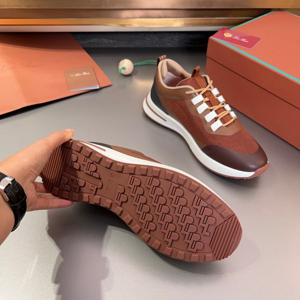 LP BRUNELLO SNEAKERS MARRONE E CIOCCOLATO MESH TRASPIRANTE