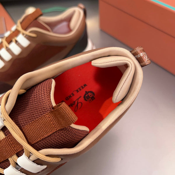 LP BRUNELLO SNEAKERS MARRONE E CIOCCOLATO MESH TRASPIRANTE