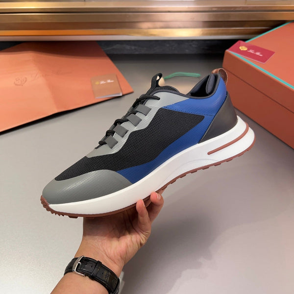 LP BRUNELLO SNEAKERS NERO E GRIGIO MESH TRASPIRANTE