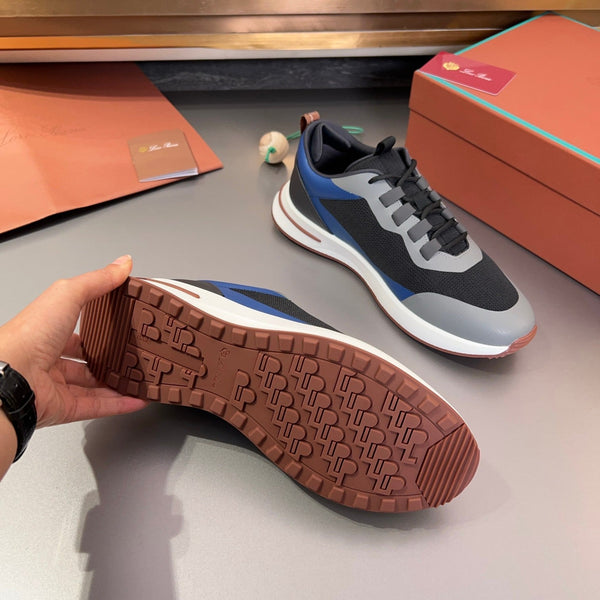 LP BRUNELLO SNEAKERS NERO E GRIGIO MESH TRASPIRANTE