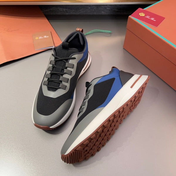 LP BRUNELLO SNEAKERS NERO E GRIGIO MESH TRASPIRANTE