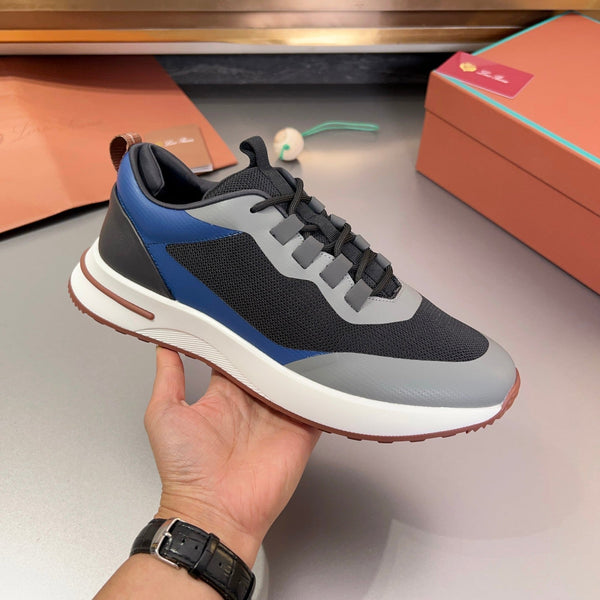 LP BRUNELLO SNEAKERS NERO E GRIGIO MESH TRASPIRANTE