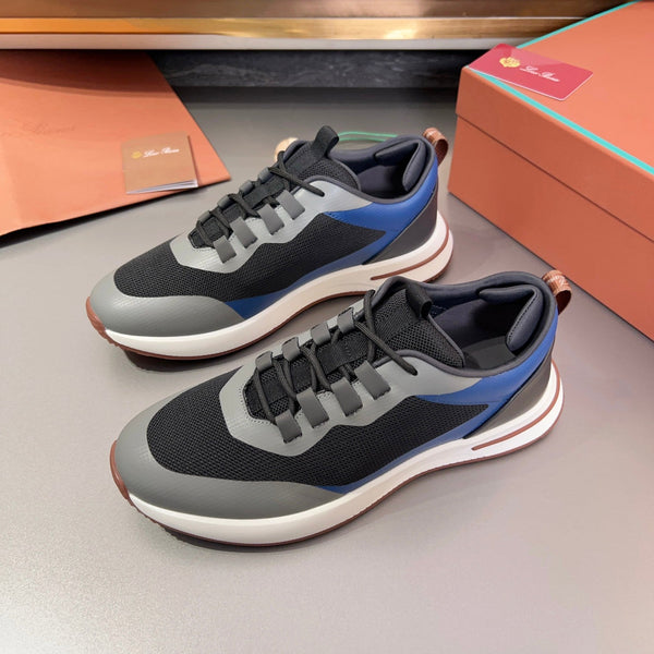 LP BRUNELLO SNEAKERS NERO E GRIGIO MESH TRASPIRANTE