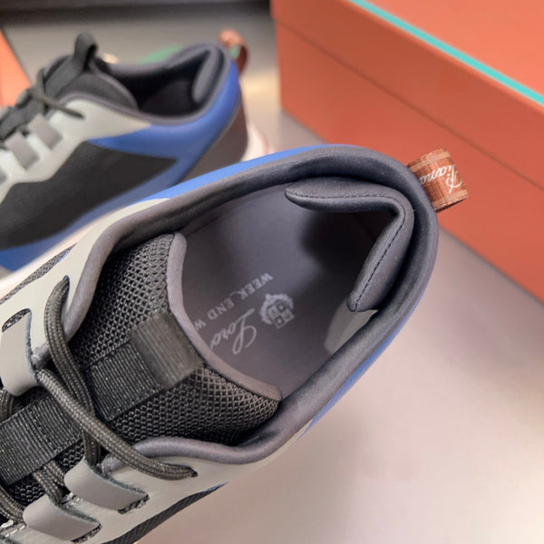 LP BRUNELLO SNEAKERS NERO E GRIGIO MESH TRASPIRANTE