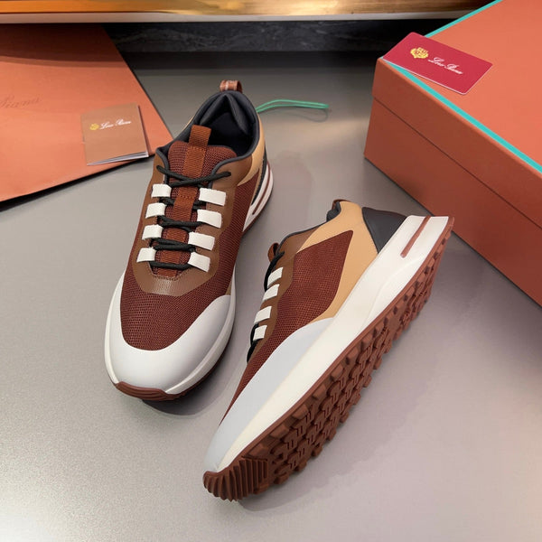 LP BRUNELLO SNEAKERS MARRONE E GRIGIO CHIARO MESH TRASPIRANTE