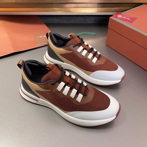 LP BRUNELLO SNEAKERS MARRONE E GRIGIO CHIARO MESH TRASPIRANTE