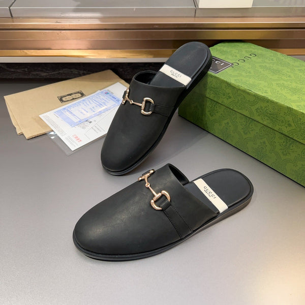 GG Men's Mule Black Cowhide 547673