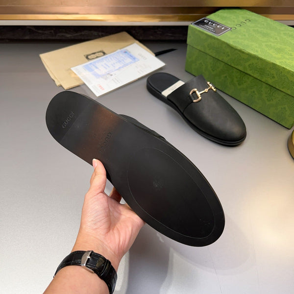 GG Men's Mule Black Cowhide 547673