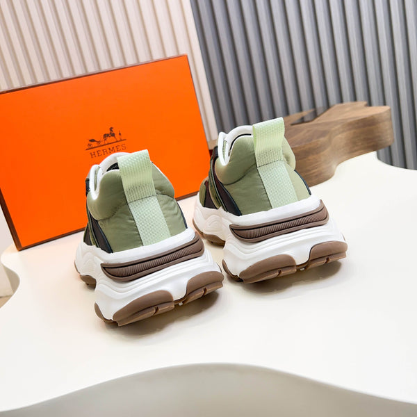 HM Men's Sneaker Green Calfskin Suede 601278