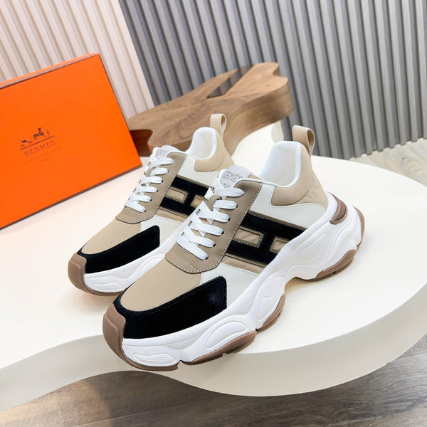 HM Men's Sneaker Beige Calfskin Suede 601279