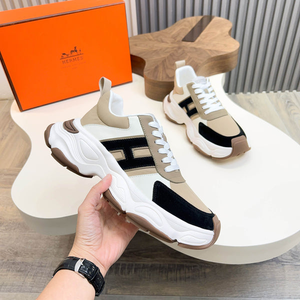 HM Men's Sneaker Beige Calfskin Suede 601279