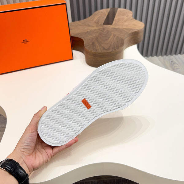 HM Men's Keep Mule White Calfskin Suede 652001