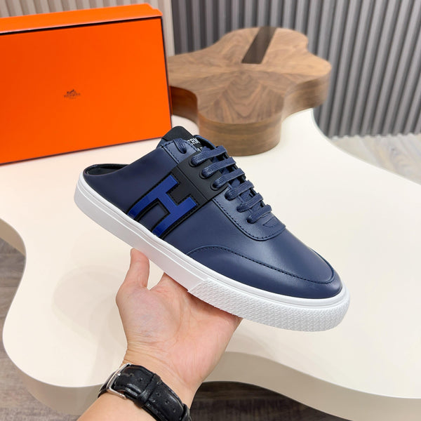 HM Men's Keep Mule Blue Calfskin 651998