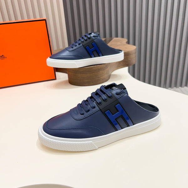 HM Men's Keep Mule Blue Calfskin 651998