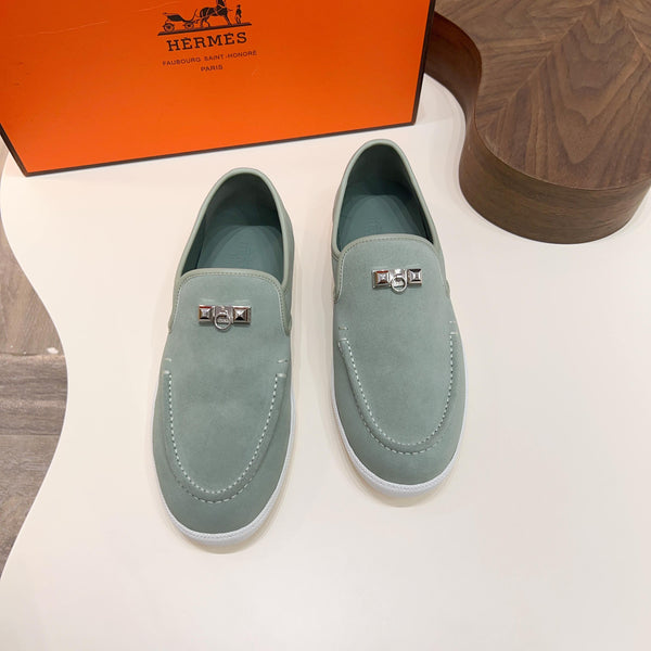 HM Men's Jour Loafer Pastel Green Suede 687434