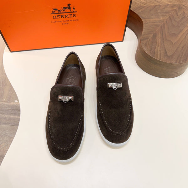 HM Men's Jour Loafer Dark Brown Suede 687437