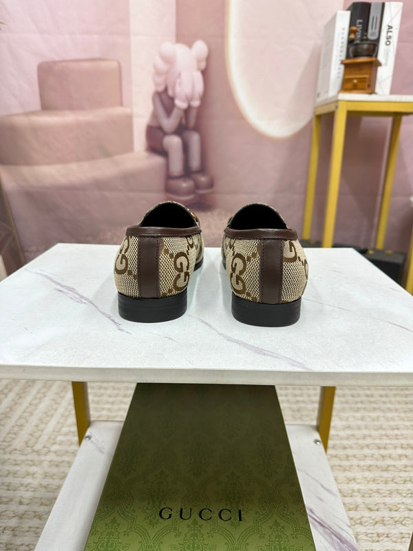 GG Men's Loafer Brown Canvas 881100