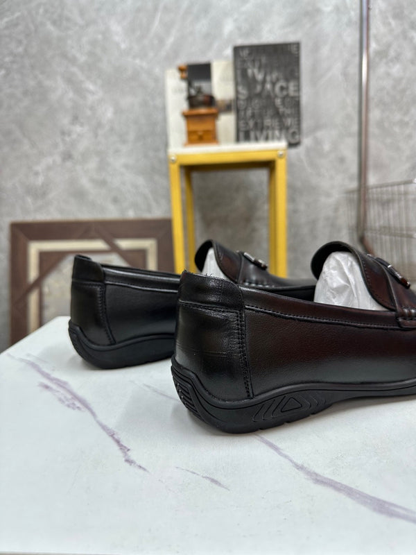 GG Men's Loafer Black Embossed Cowhide 532512