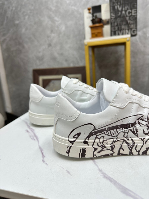 HM Men's Sneaker White Lambskin 532526