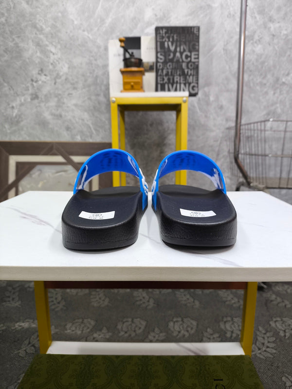 GG Men's Slide Blue Sheepskin Rubber 540049